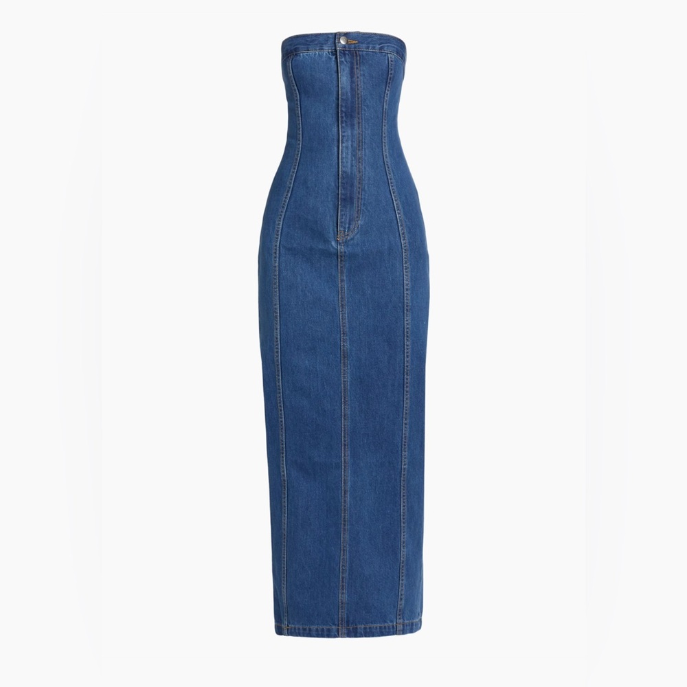 Denim Pencil Skirt - Ronny Kobo NWT